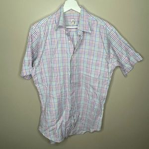 Peter Millar Rainbow Plaid Button Front Shirt